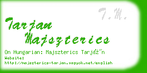 tarjan majszterics business card
